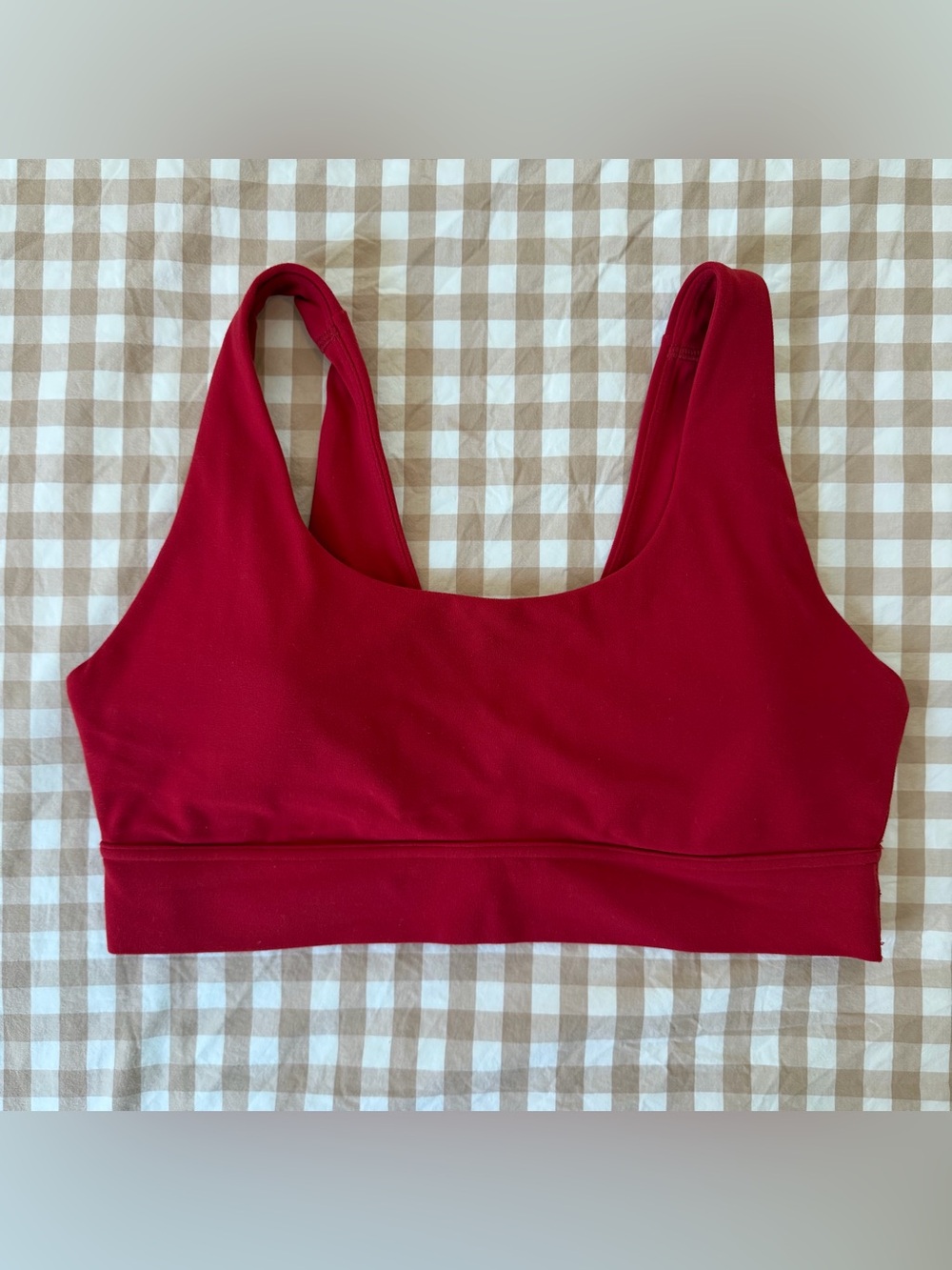 Athleta Deep Red Scoop-Back Sports Bra